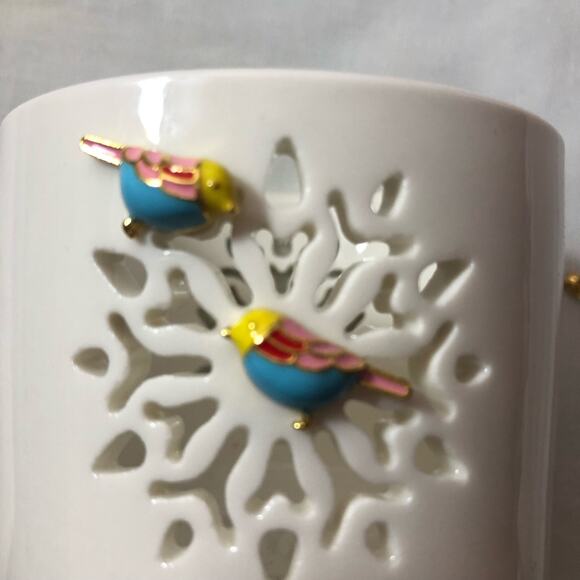 Tiny Bird Earrings Enamel Painted Pastel Colors Dainty - Picture 6 of 6
